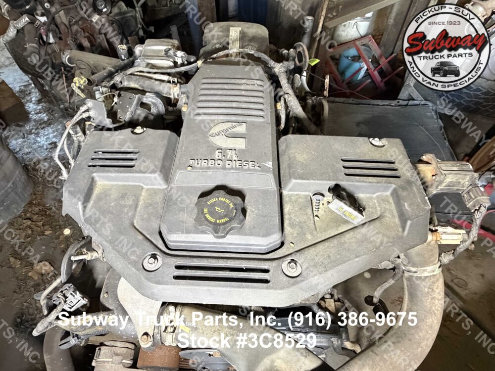 1 Used 2012 Dodge Ram 3500 Engine Assembly 6.7L