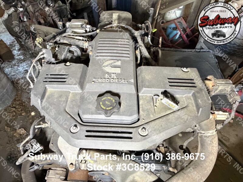 1 Used 2012 Dodge Ram 3500 Engine Assembly 6.7L