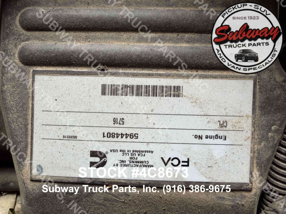 Used 2022 Dodge Ram 3500 Engine Assembly 6.7L