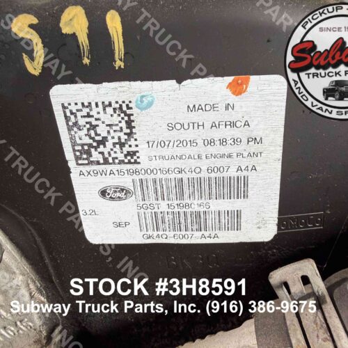 2 Used 2016 Ford Transit 250 Engine Assembly 3.2L