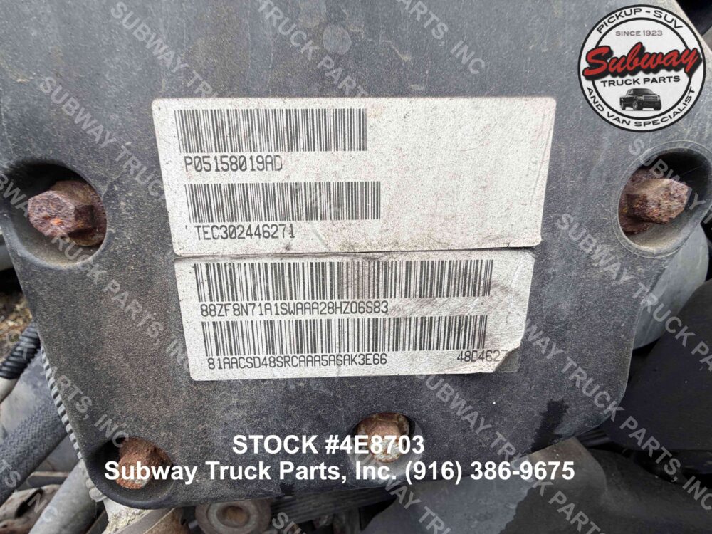 3 Used 2015 Dodge Ram 1500 Engine Assembly 3.0L
