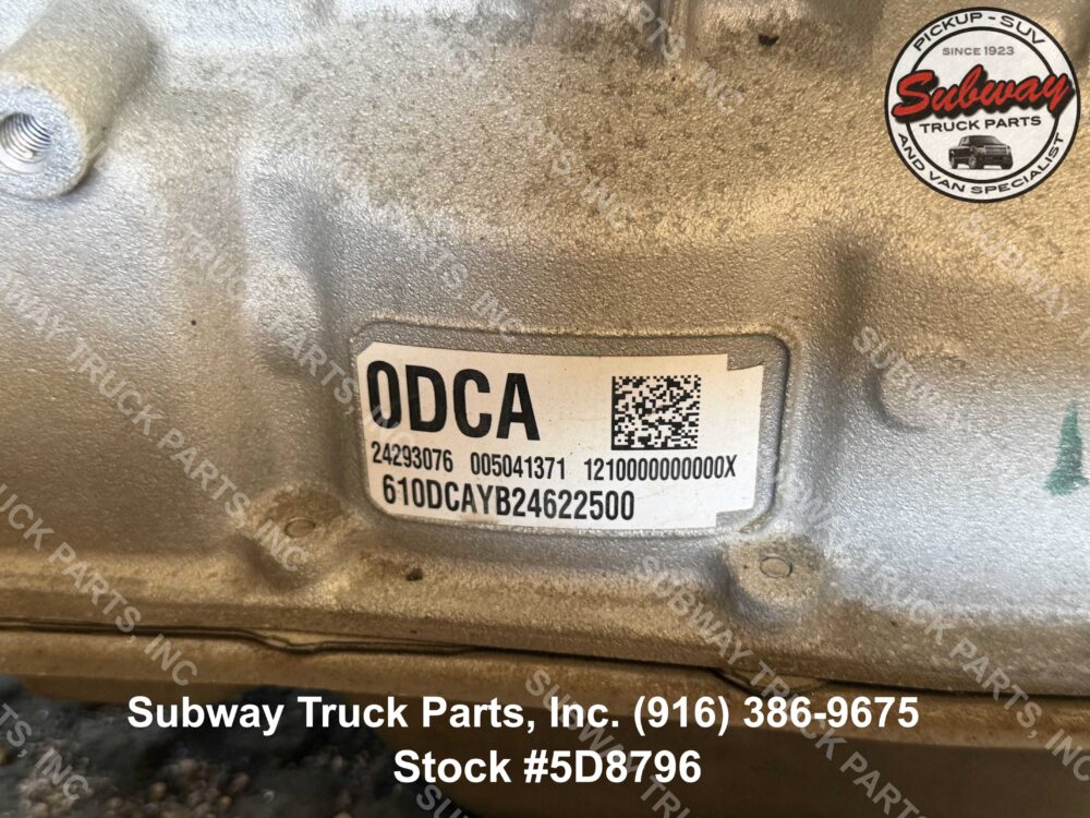 IMG_4345 Used 2020 GMC Savana 2500 Van Transmission Assembly 6.0L
